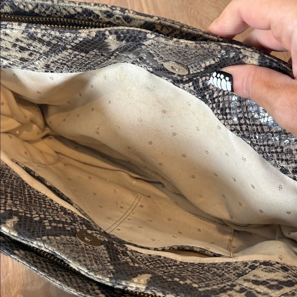 Kate Spade Chic Snakeskin Pattern Shoulder Bag purse quilted handbag designer - Picture 9 of 12